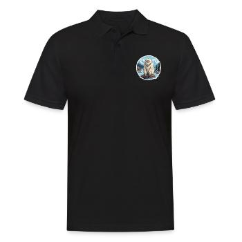 Yeti - Men's Polo Shirt - black - Front - Kai (181cm)