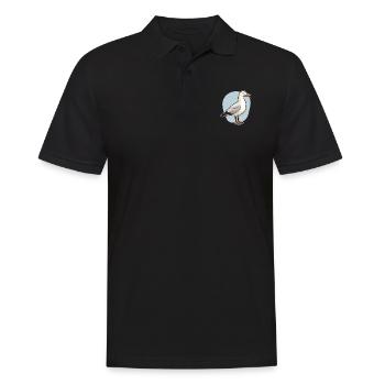 Oiseau de mer Mouette - Polo Homme - noir - Devant - Kai (181cm)