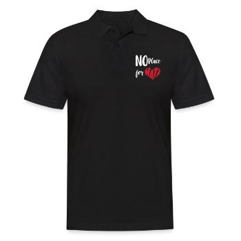 Kein Platz für Hass Stopp Hass Anti Hass - Männer Poloshirt - Schwarz - Vorne - Kai (181cm)