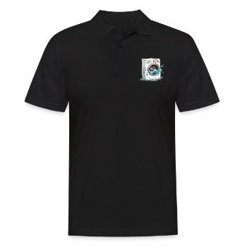 Washing machine - Men's Polo Shirt - black - Front - Kai (181cm)