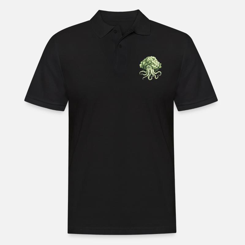 Oktopus Kohlkopf - Männer Poloshirt - Schwarz