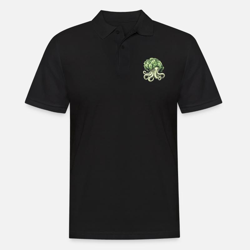 Oktopus Kohlkopf - Männer Poloshirt - Schwarz
