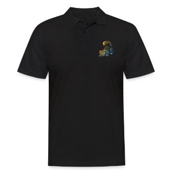 Katze 5 - Männer Poloshirt - Schwarz - Vorne - Kai (181cm)