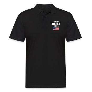 This my America costume - Men's Polo Shirt - black - Front - Kai (181cm)