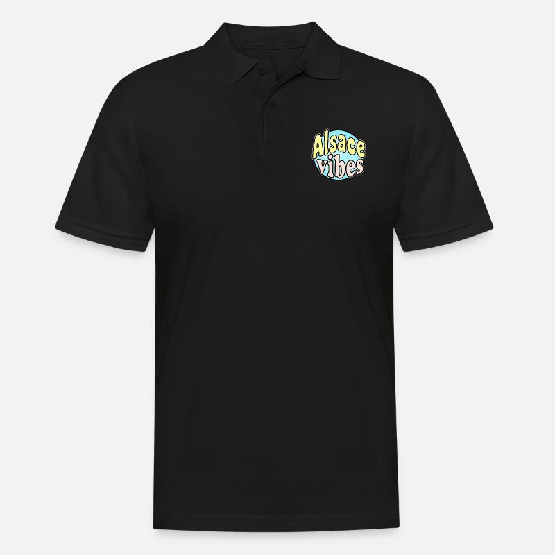 Elsass Vibes - Männer Poloshirt - Schwarz