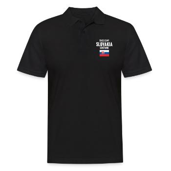 Das ist mein Slovakia Kostüm - Männer Poloshirt - Schwarz - Vorne - Kai (181cm)