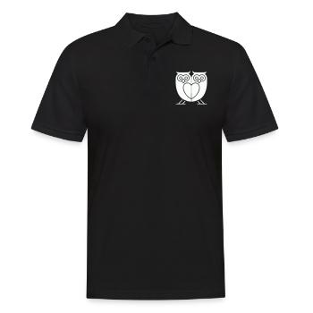 Hiboux 2 - Polo Homme - noir - Devant - Kai (181cm)