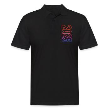 Schulkind 2025 - Erste Klasse - Einschulung - Männer Poloshirt - Schwarz - Vorne - Kai (181cm)