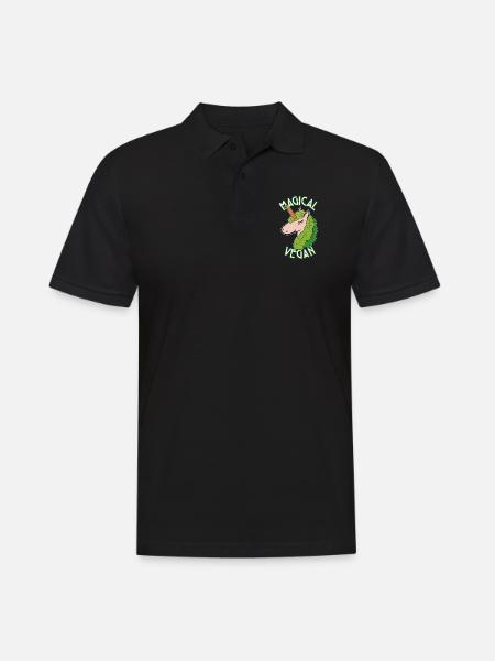 Magisches veganes Geschenk - Männer Poloshirt - Schwarz