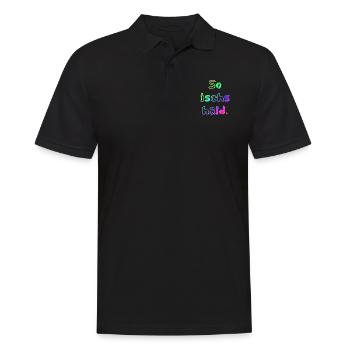 So ischs hald | badisch | schwäbisch | dialekt - Männer Poloshirt - Schwarz - Vorne - Kai (181cm)