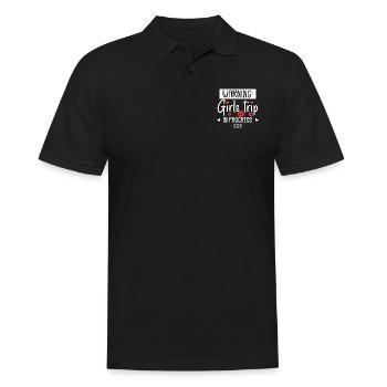 Warnung Girls Trip In Progress 2023 - Männer Poloshirt - Schwarz - Vorne - Kai (181cm)