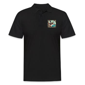 Lustige mittelalterliche Prinzessin in Quarantäne - Männer Poloshirt - Schwarz - Vorne - Kai (181cm)