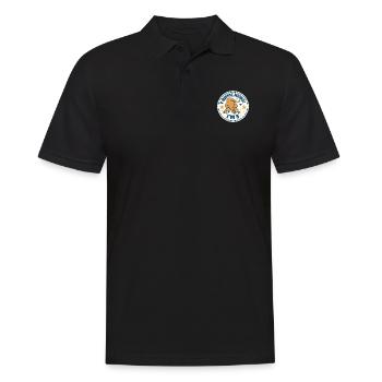 Badge Dino pour mon 5e anniversaire - Polo Homme - noir - Devant - Kai (181cm)