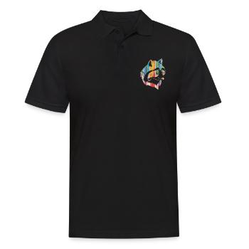 Ratons laveurs cadeau raton laveur - Polo Homme - noir - Devant - Kai (181cm)