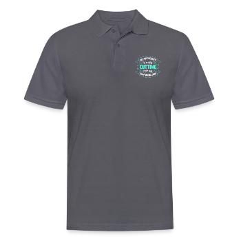 All This Reality Is Really Cutting Into My Cliff D - Men's Polo Shirt - charcoal grey - Front - Nico (186cm)