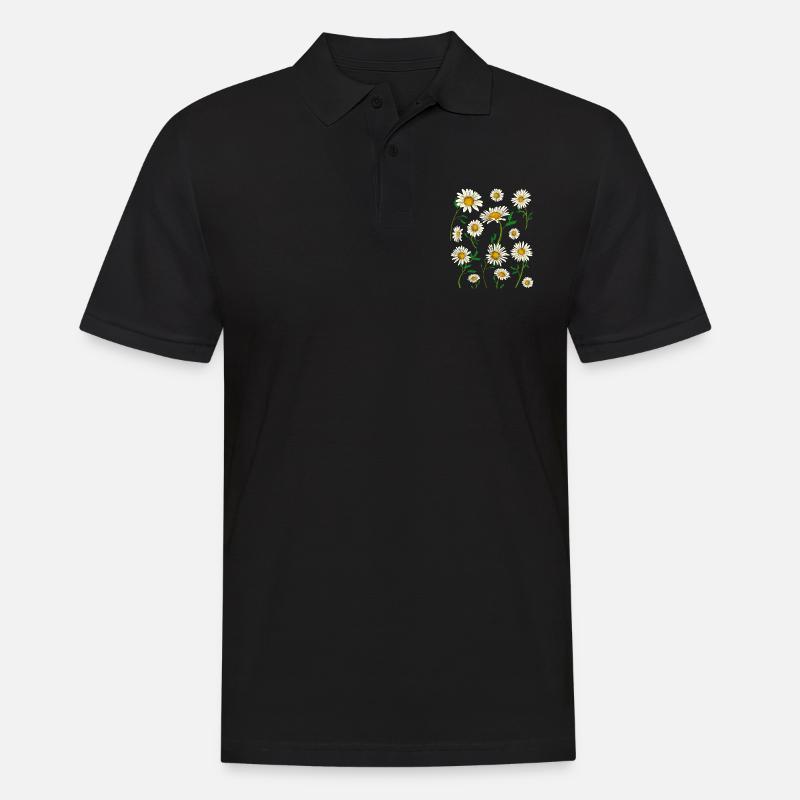 Gänseblümchen Hobbygärtner Geschenk Blumen Botanik - Männer Poloshirt - Schwarz