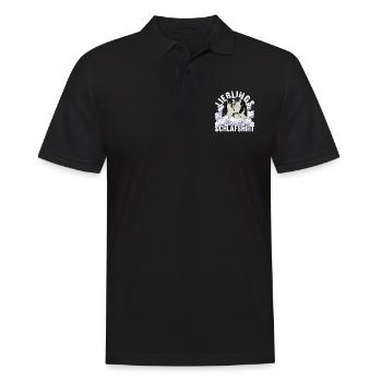 Nachteule Pinguin Geschenk Lieblings Schlafshirt - Männer Poloshirt - Schwarz - Vorne - Kai (181cm)