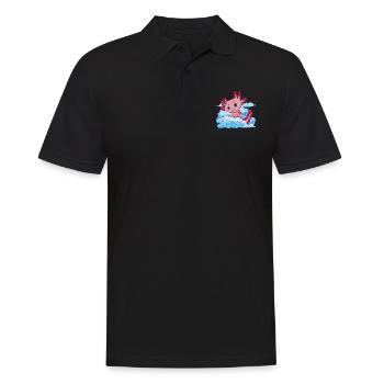 Amphibiens Salamandre Animal Gift Nuages Axolotl - Polo Homme - noir - Devant - Kai (181cm)