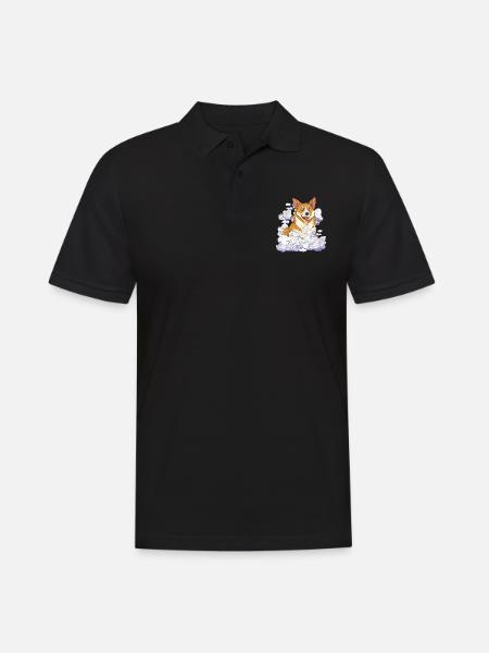 Hund elsker hund kæledyr gave Cloud Corgi - Herre poloshirt - sort
