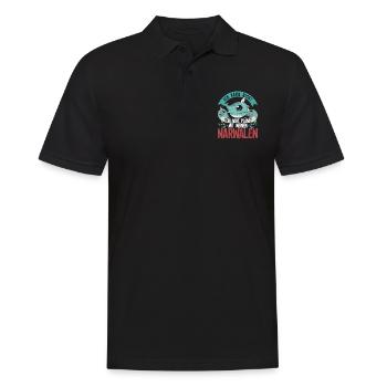 Ich kann nicht ich habe Pläne mit meinen Narwalen - Männer Poloshirt - Schwarz - Vorne - Kai (181cm)