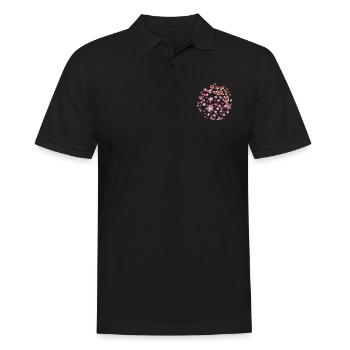 Cadeau de fleurs de Sakura japonaises Fleurs de cerisier - Polo Homme - noir - Devant - Kai (181cm)