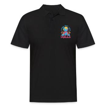 Je joue toujours avec des poupées Wicca Sorcière Voodoo - Polo Homme - noir - Devant - Kai (181cm)