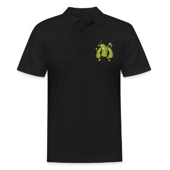 Vegetable Pickle Gherk Gift Dabbing Cucumber - Men's Polo Shirt - black - Front - Kai (181cm)