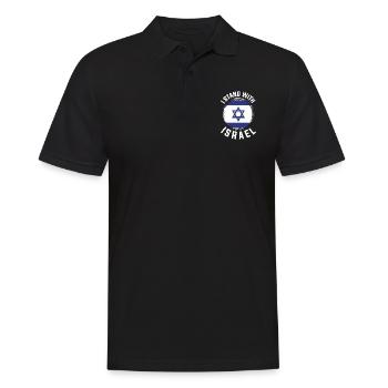 Israelische Flagge Davidstern Geschenk Israel - Männer Poloshirt - Schwarz - Vorne - Kai (181cm)