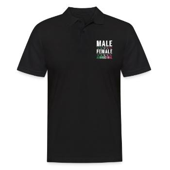 LGBT Pride Gift Male Female Abrossexual - Polo Homme - noir - Devant - Kai (181cm)