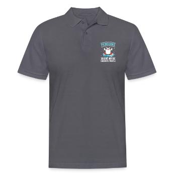 Zoo animal antarctique cadeau d’oiseau drôle de pingouin - Polo Homme - charbon - Devant - Nico (186cm)