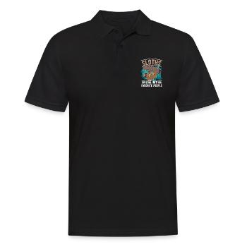 Sloths are my dearest people Sloths - Men's Polo Shirt - black - Front - Kai (181cm)