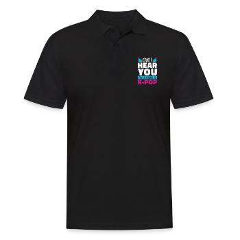 Ich kann dich nicht hören Lustiges Geschenk K Pop - Männer Poloshirt - Schwarz - Vorne - Kai (181cm)