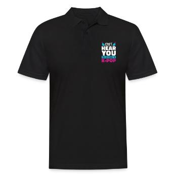 J’écoute de la musique K Pop Drôle Cadeau K Pop - Polo Homme - noir - Devant - Kai (181cm)