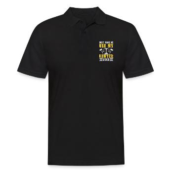 Don't Let Me Use My Lawyer Voice - Men's Polo Shirt - black - Front - Kai (181cm)
