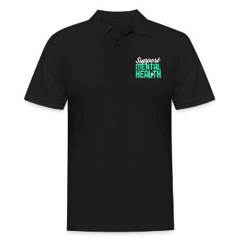 Santé mentale Mentale Gesundheit - Polo Homme - noir - Devant - Kai (181cm)
