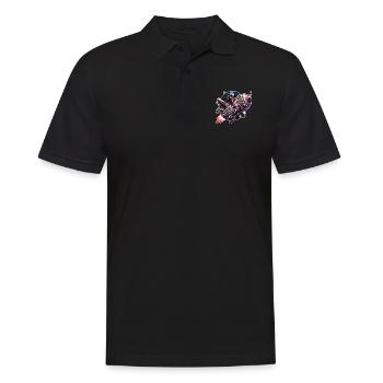 Imaginative whimsical spaceship with astronaut - Men's Polo Shirt - black - Front - Kai (181cm)