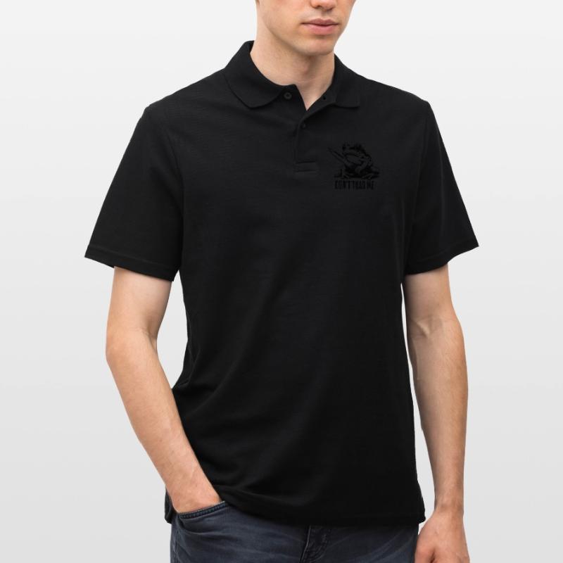 Vintage Frog Toad Meme Grumpy Frog Don't Toad Me Men's Polo Shirt