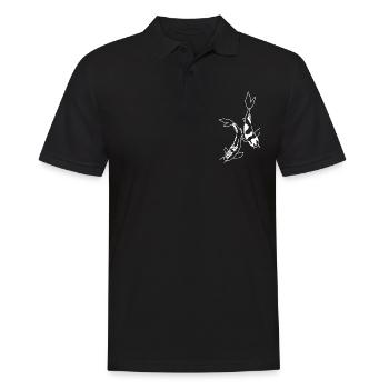 Fisch Fischer Fischen Wasser - Männer Poloshirt - Schwarz - Vorne - Kai (181cm)