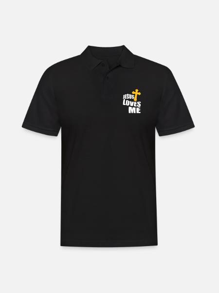 jésus m’aime - Polo Homme - noir