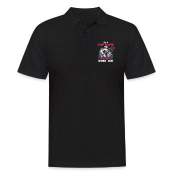 Ich bin ein Flip Flop und Fischer Mädchen - Männer Poloshirt - Schwarz - Vorne - Kai (181cm)