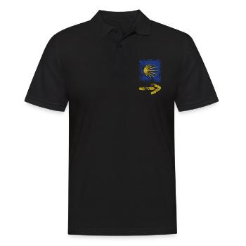 Buen Camino - Camino de Santiago - Pilgrimage - Santiago - Men's Polo Shirt - black - Front - Kai (181cm)