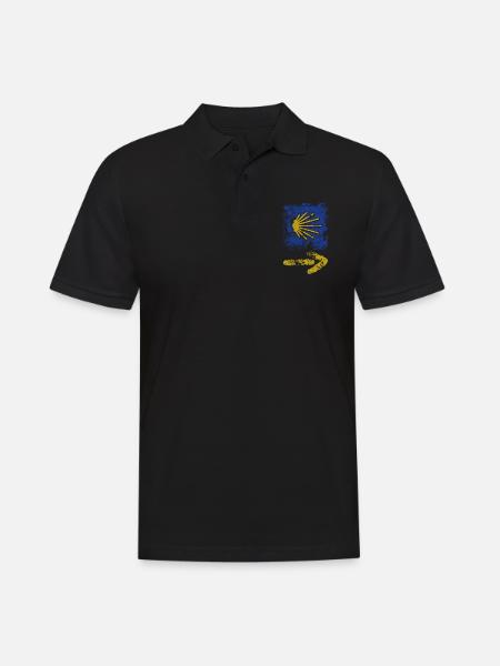 Buen Camino - Camino de Santiago - Pilgrimage - Santiago - Men's Polo Shirt - black