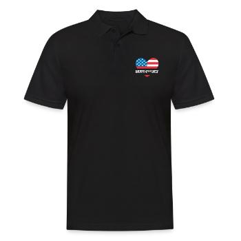 Joyeux 4 juillet - Polo Homme - noir - Devant - Kai (181cm)