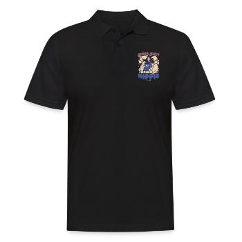 Frieden Hippie lustiger Mann - Männer Poloshirt - Schwarz - Vorne - Kai (181cm)