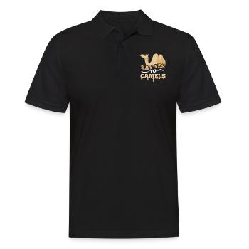 Say Yes To Camels - Männer Poloshirt - Schwarz - Vorne - Kai (181cm)