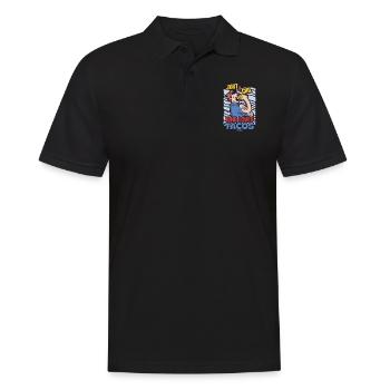 Just A Girl Who Loves Tacos - Männer Poloshirt - Schwarz - Vorne - Kai (181cm)