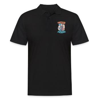 Dinosaur Squad - Männer Poloshirt - Schwarz - Vorne - Kai (181cm)