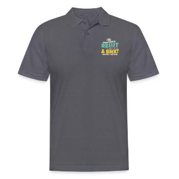 wer kann schon einem BMX widerstehen - Männer Poloshirt - Anthrazit - Vorne - Nico (186cm)