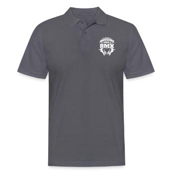BMX Fahrrad Halfpipe cool Geschenk - Männer Poloshirt - Anthrazit - Vorne - Nico (186cm)