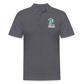 Poisson Licorne Mer Cowboy Shark Riding - Polo Homme - charbon - Devant - Nico (186cm)